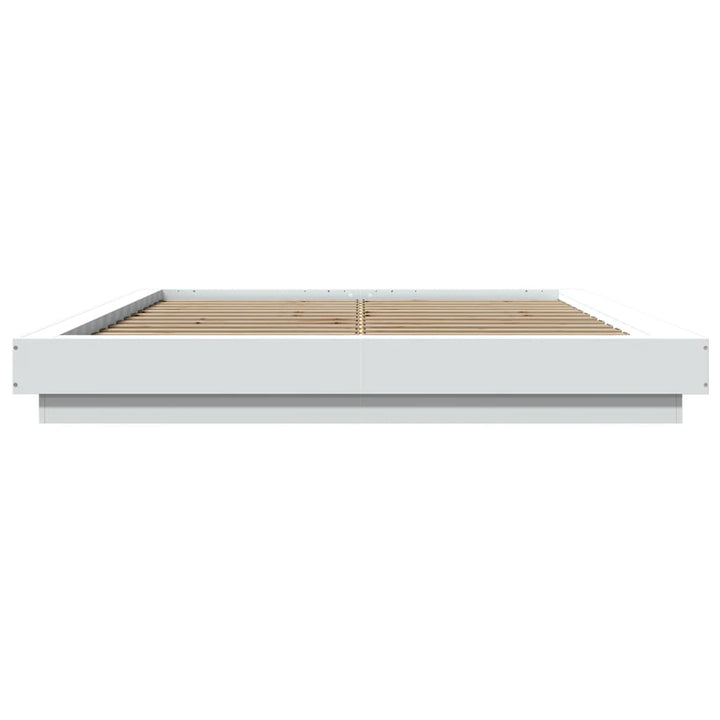 sengestel 160x200 cm konstrueret træ hvid