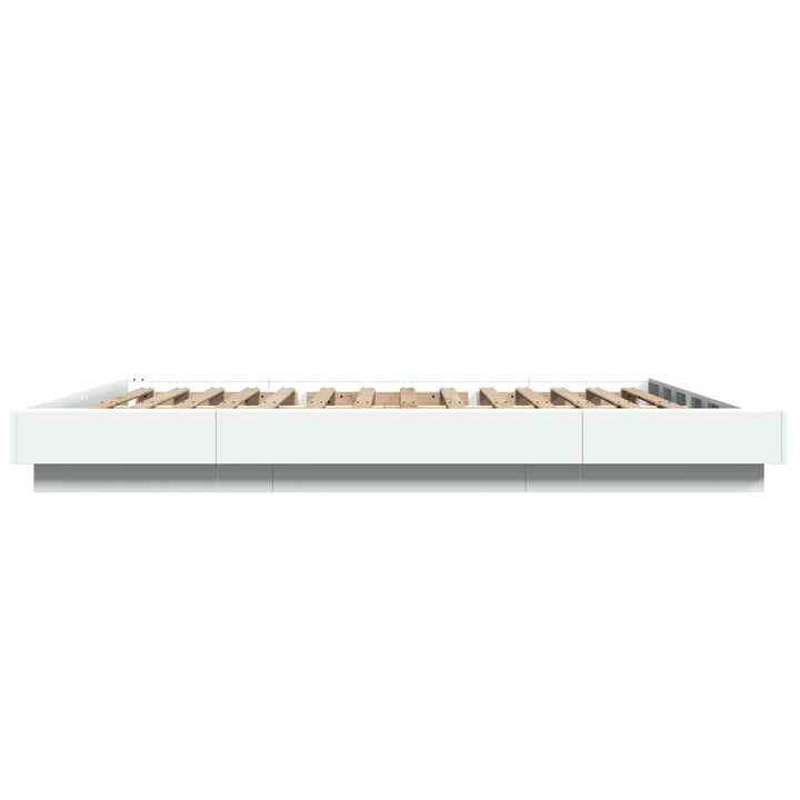 sengestel 150x200 cm konstrueret træ hvid