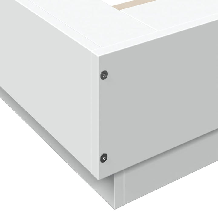sengestel 150x200 cm konstrueret træ hvid