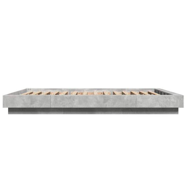 sengestel 120x200 cm konstrueret træ betongrå