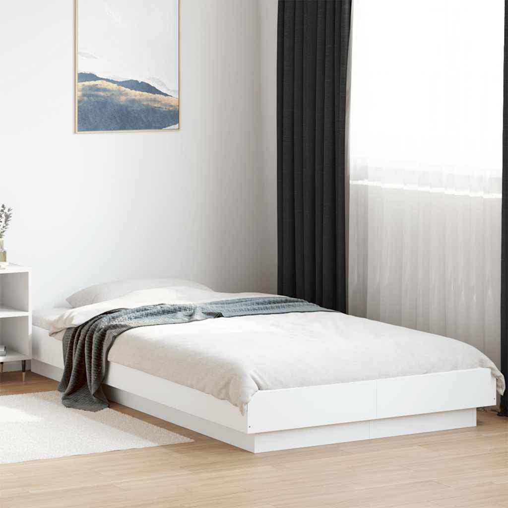sengeramme 100x200 cm konstrueret træ hvid
