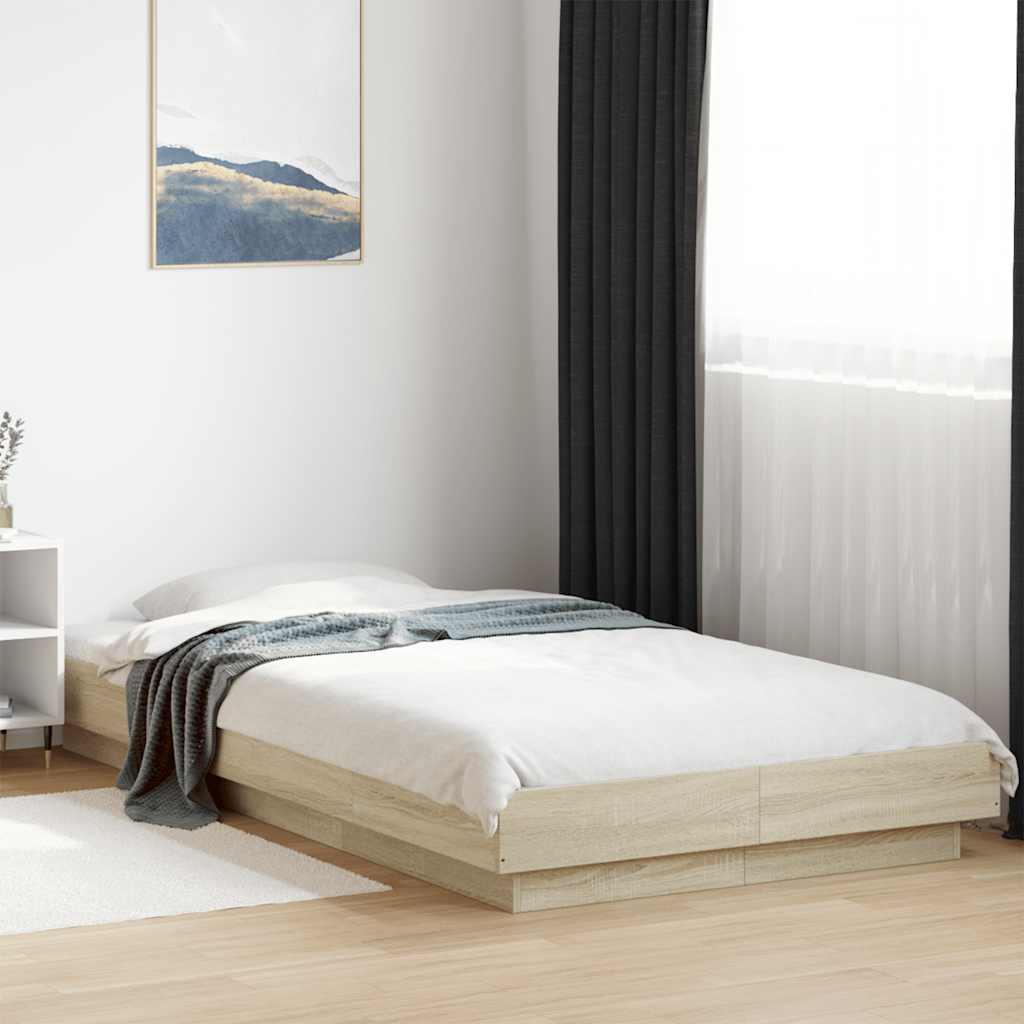 sengeramme 100x200 cm konstrueret træ sonoma-eg