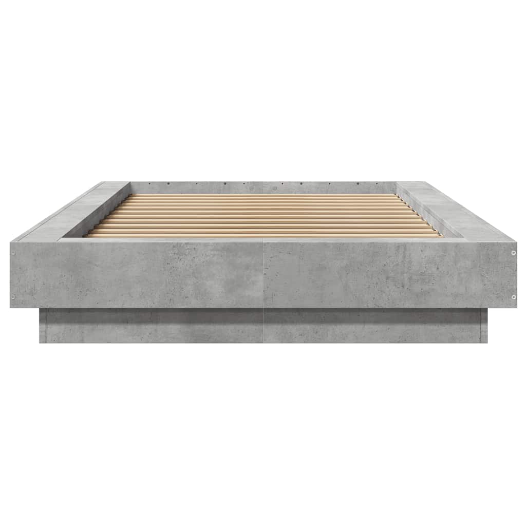 sengeramme 100x200 cm konstrueret træ betongrå