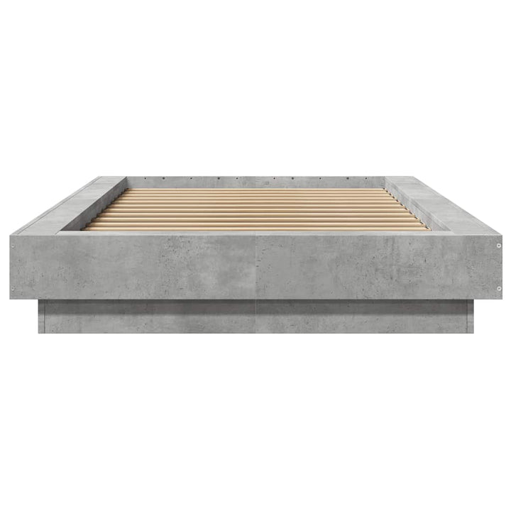 sengeramme 100x200 cm konstrueret træ betongrå