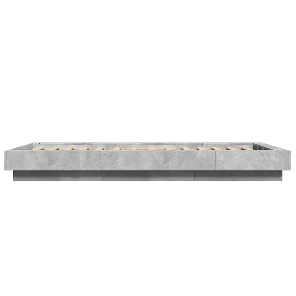 sengeramme 100x200 cm konstrueret træ betongrå
