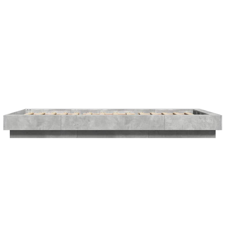 sengeramme 100x200 cm konstrueret træ betongrå