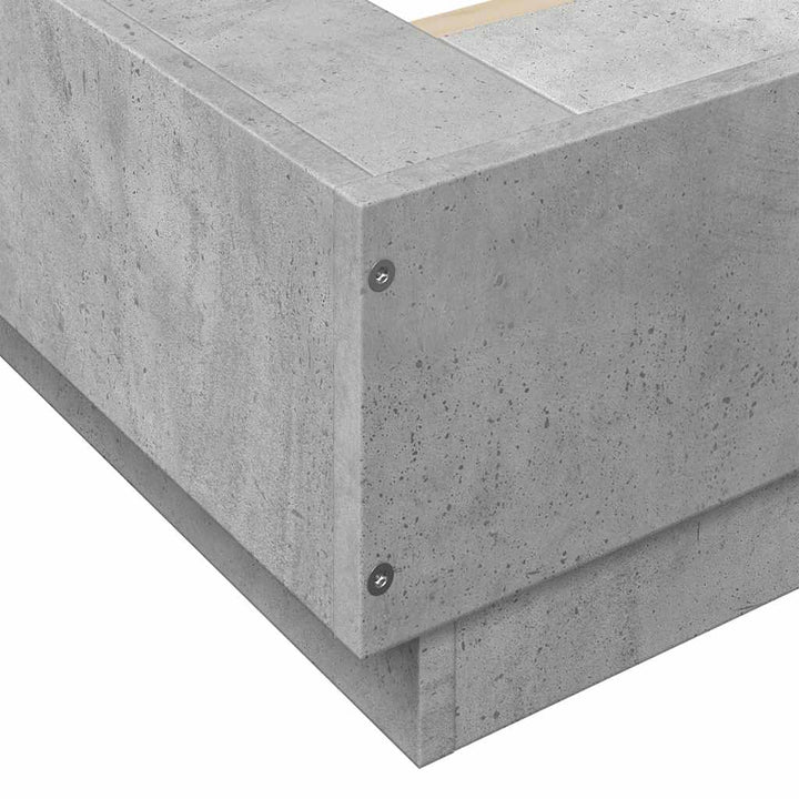 sengeramme 100x200 cm konstrueret træ betongrå