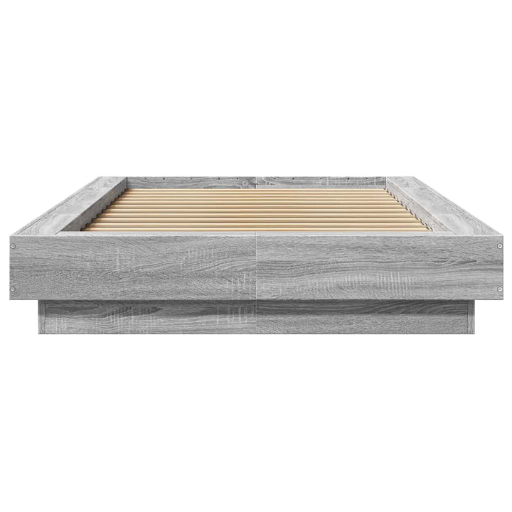 sengeramme 100x200 cm konstrueret træ grå sonoma-eg