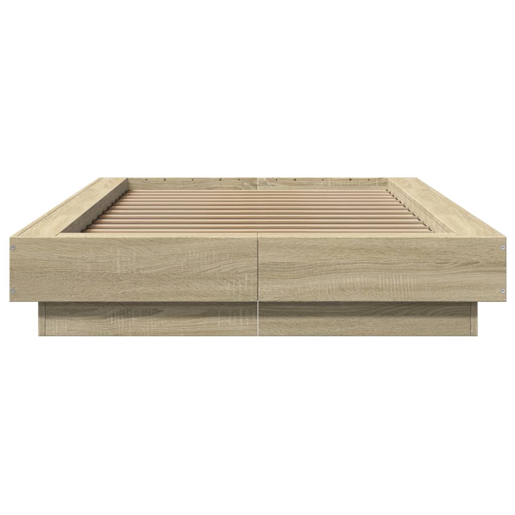 sengeramme 90x200 cm konstrueret træ sonoma-eg