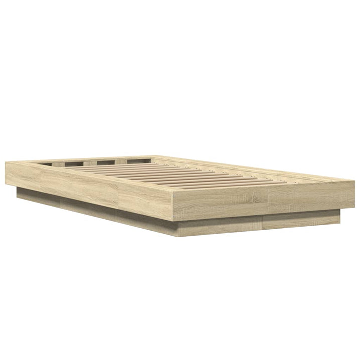 sengeramme 90x200 cm konstrueret træ sonoma-eg