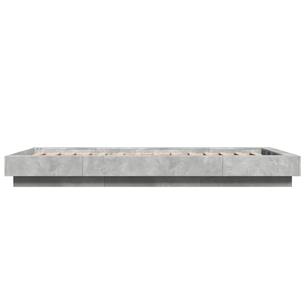 sengeramme 90x200 cm konstrueret træ betongrå