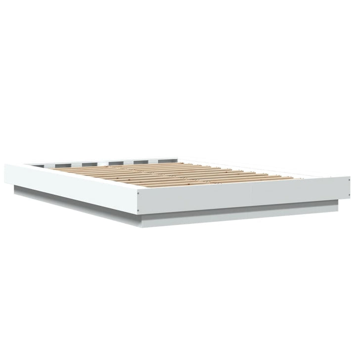 sengestel 120x190 cm konstrueret træ hvid