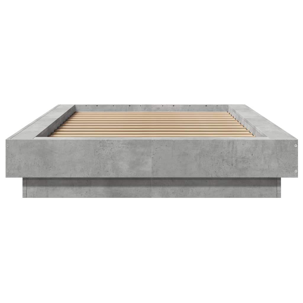 sengeramme 90x190 cm konstrueret træ betongrå