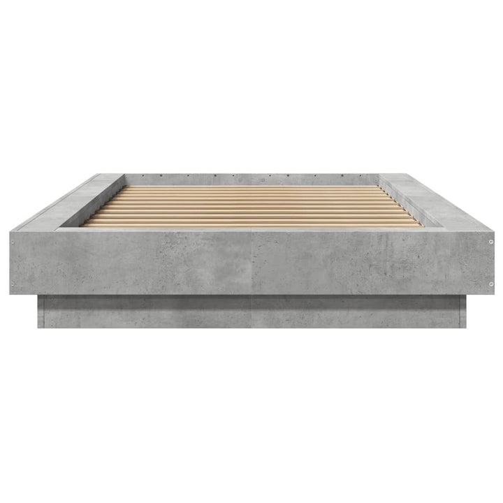 sengeramme 90x190 cm konstrueret træ betongrå