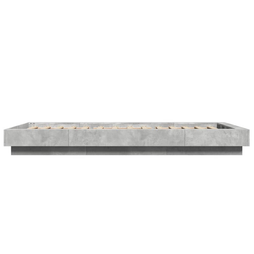 sengeramme 90x190 cm konstrueret træ betongrå