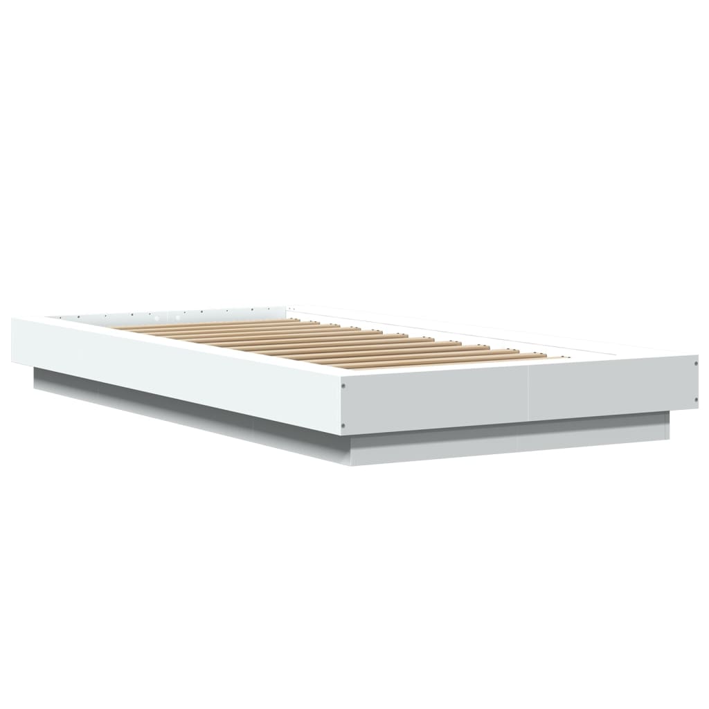 sengeramme 75x190 cm konstrueret træ hvid