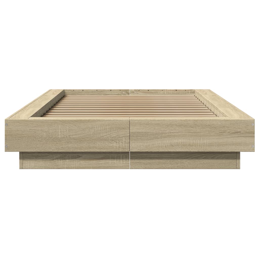 sengeramme 75x190 cm konstrueret træ sonoma-eg