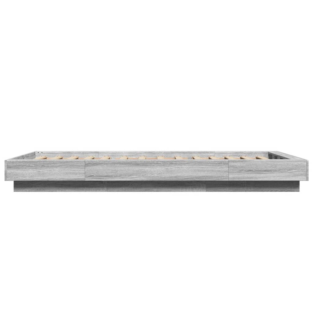 sengeramme 75x190 cm konstrueret træ grå sonoma-eg