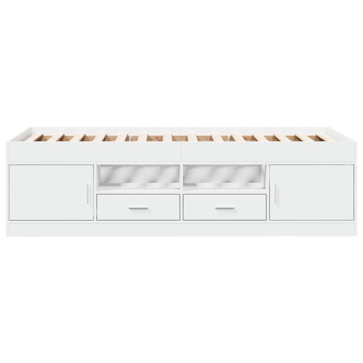 daybed med skuffer uden madras 100x200 cm hvid