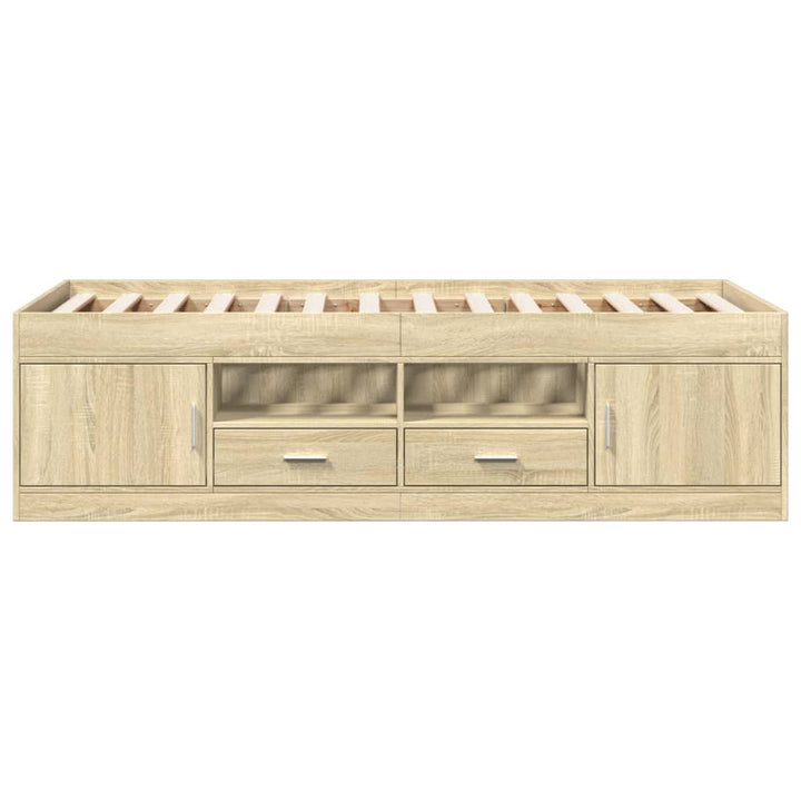 daybed med skuffer uden madras 100x200 cm sonoma-eg