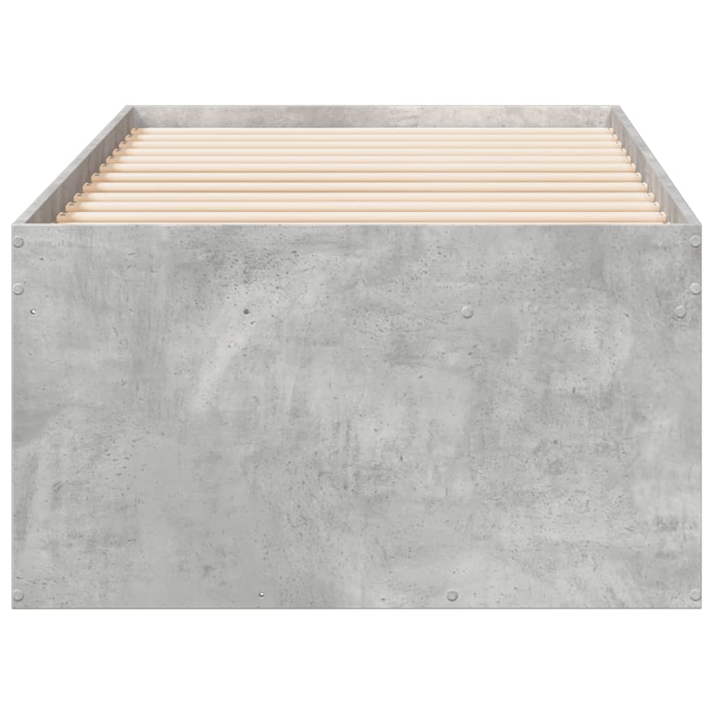 daybed med skuffer uden madras 100x200 cm betongrå