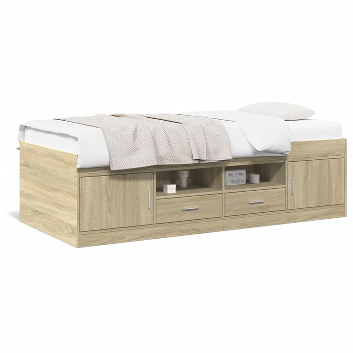 daybed med skuffer uden madras 90x200 cm sonoma-eg