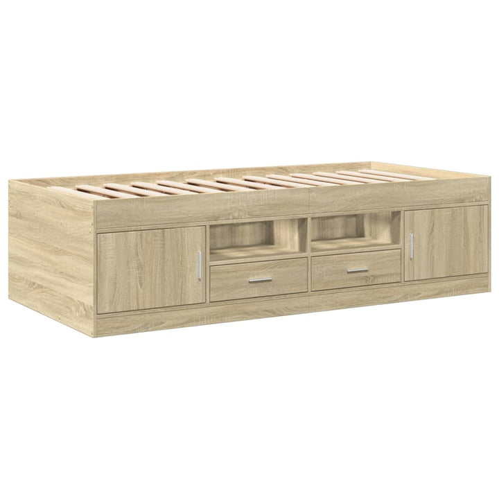 daybed med skuffer uden madras 90x200 cm sonoma-eg