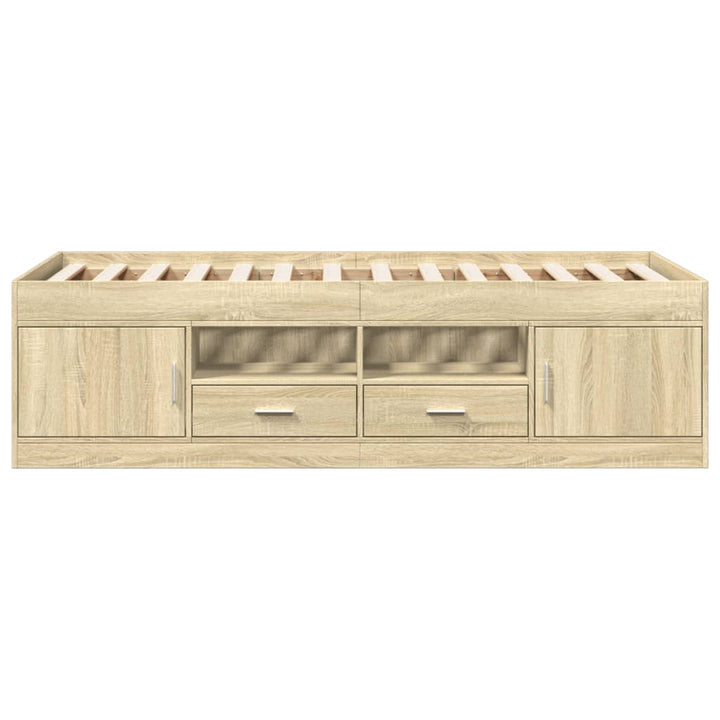 daybed med skuffer uden madras 90x200 cm sonoma-eg