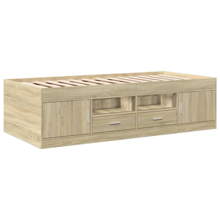 daybed med skuffer uden madras 75x190 cm sonoma-eg