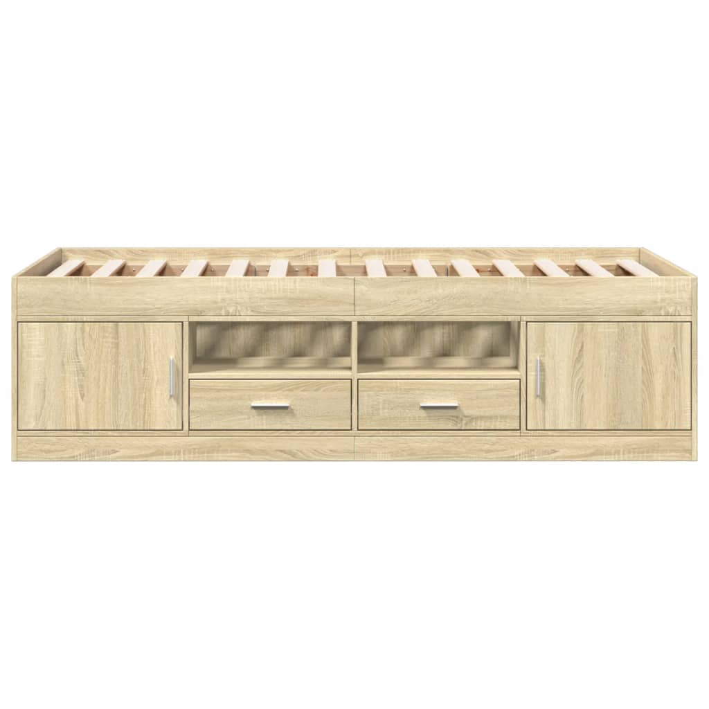 daybed med skuffer uden madras 75x190 cm sonoma-eg