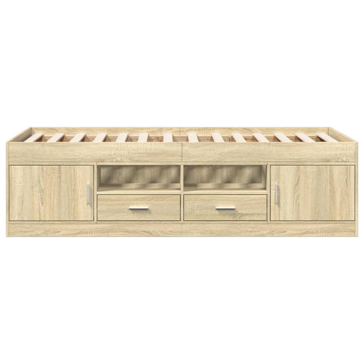 daybed med skuffer uden madras 75x190 cm sonoma-eg