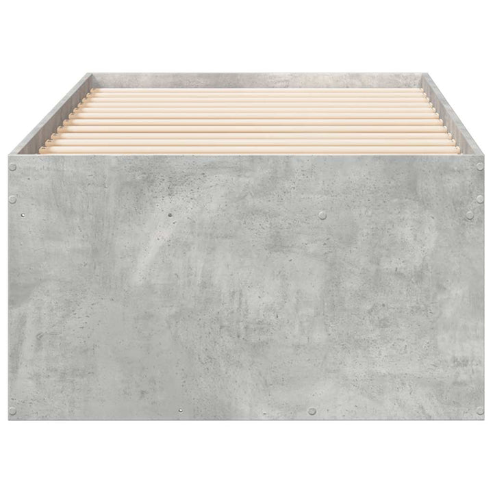 daybed med skuffer uden madras 75x190 cm betongrå