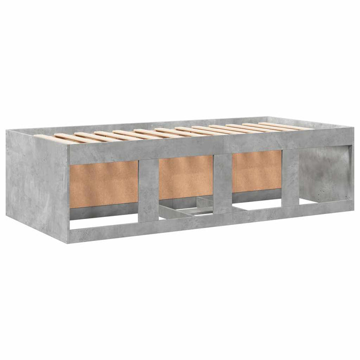 daybed med skuffer uden madras 75x190 cm betongrå
