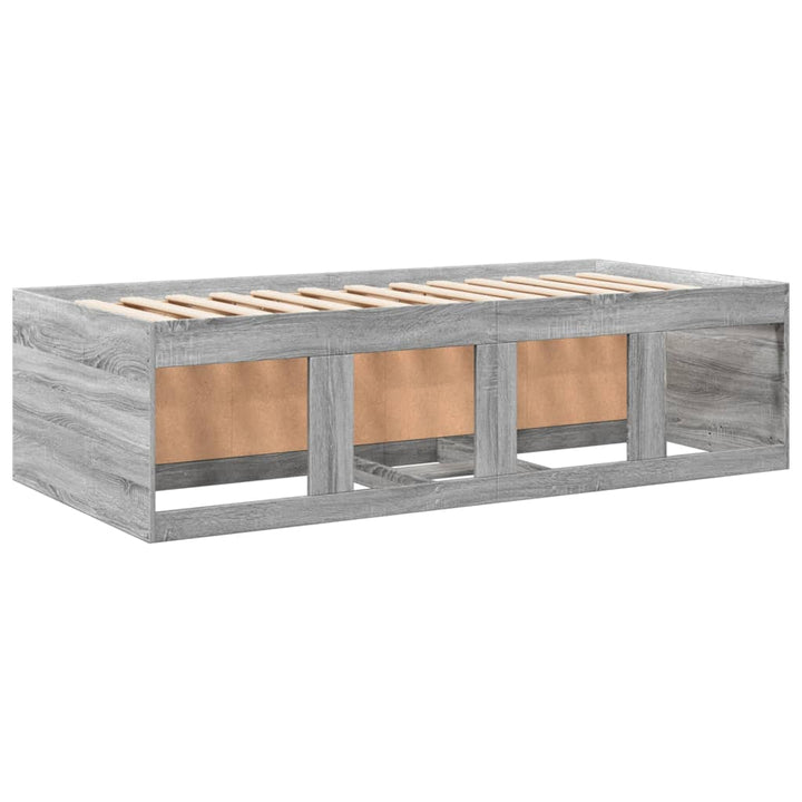 daybed med skuffer uden madras 75x190 cm grå sonoma-eg
