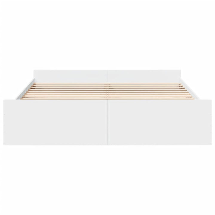 sengeramme med skuffer 180x200 cm konstrueret træ hvid