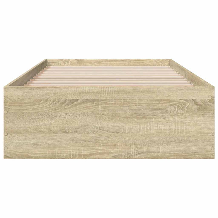sengeramme med skuffer 100x200 cm konstrueret træ sonoma-eg