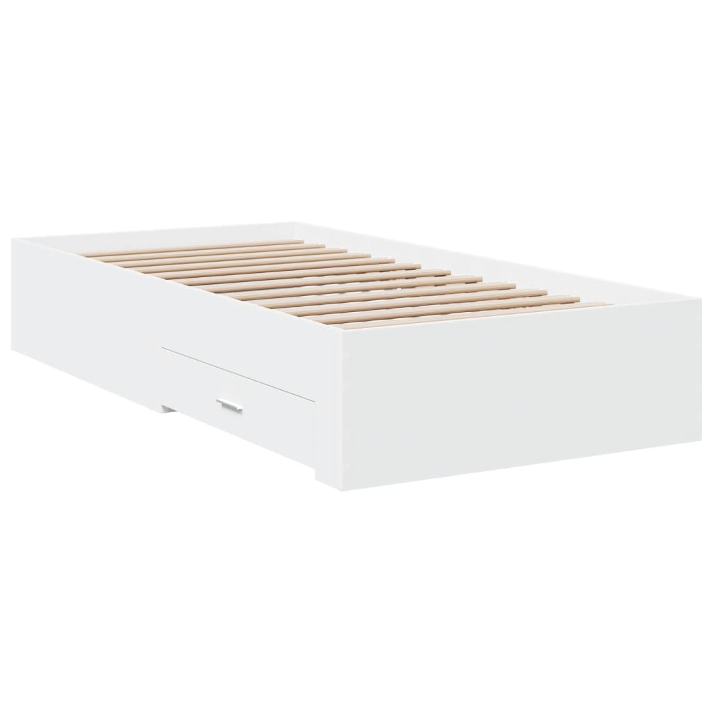sengeramme 90x200 cm konstrueret træ hvid