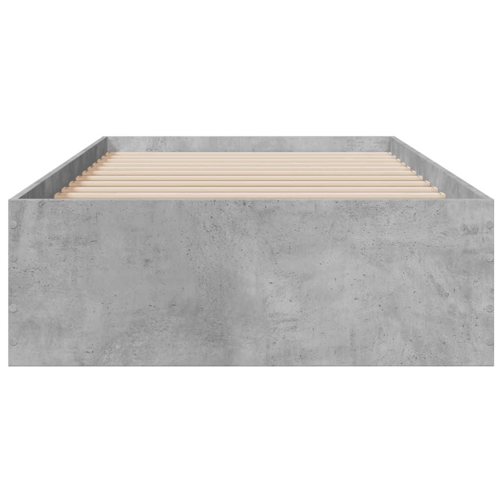 sengeramme med skuffer 90x190 cm konstrueret træ betongrå