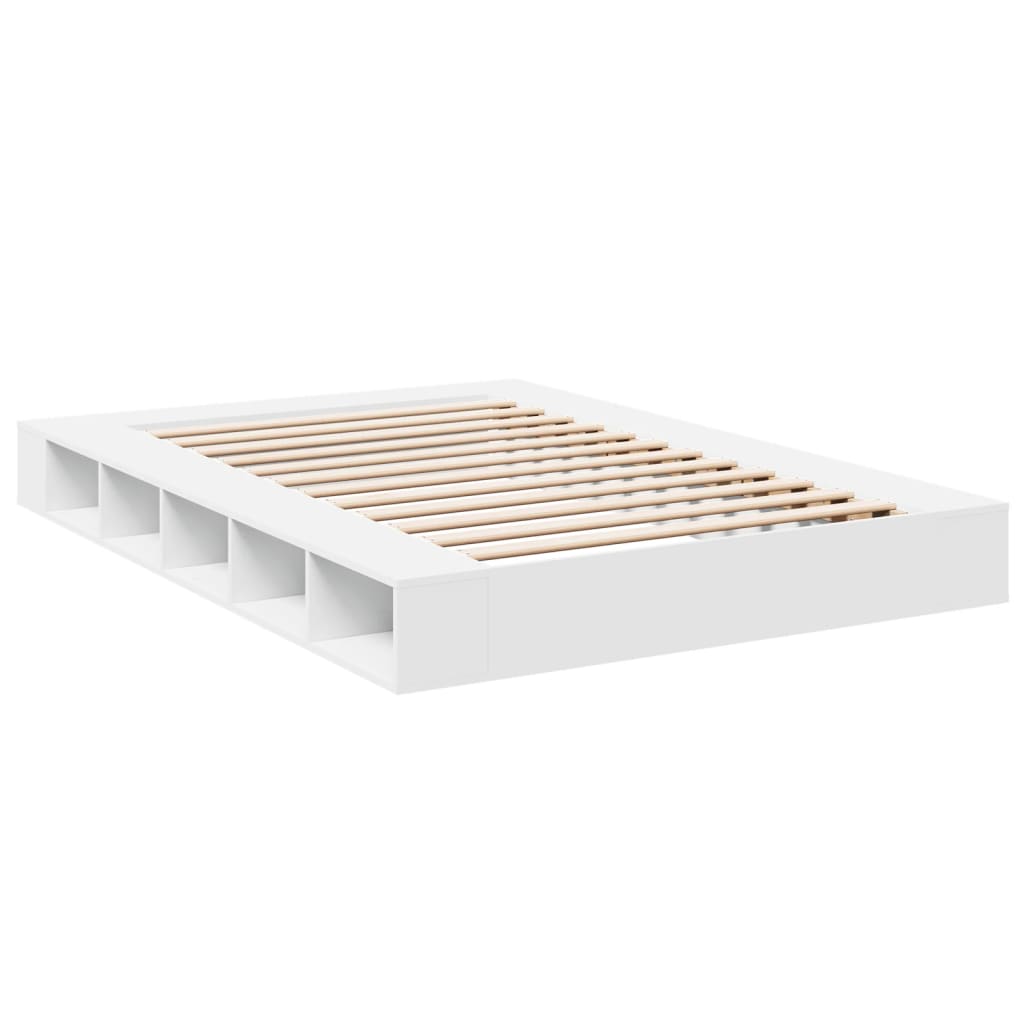 sengestel 150x200 cm konstrueret træ hvid