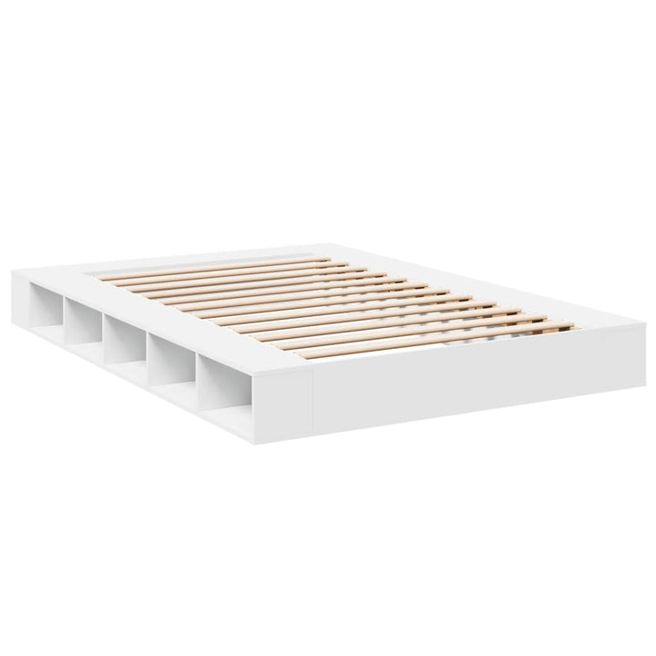 sengestel 150x200 cm konstrueret træ hvid