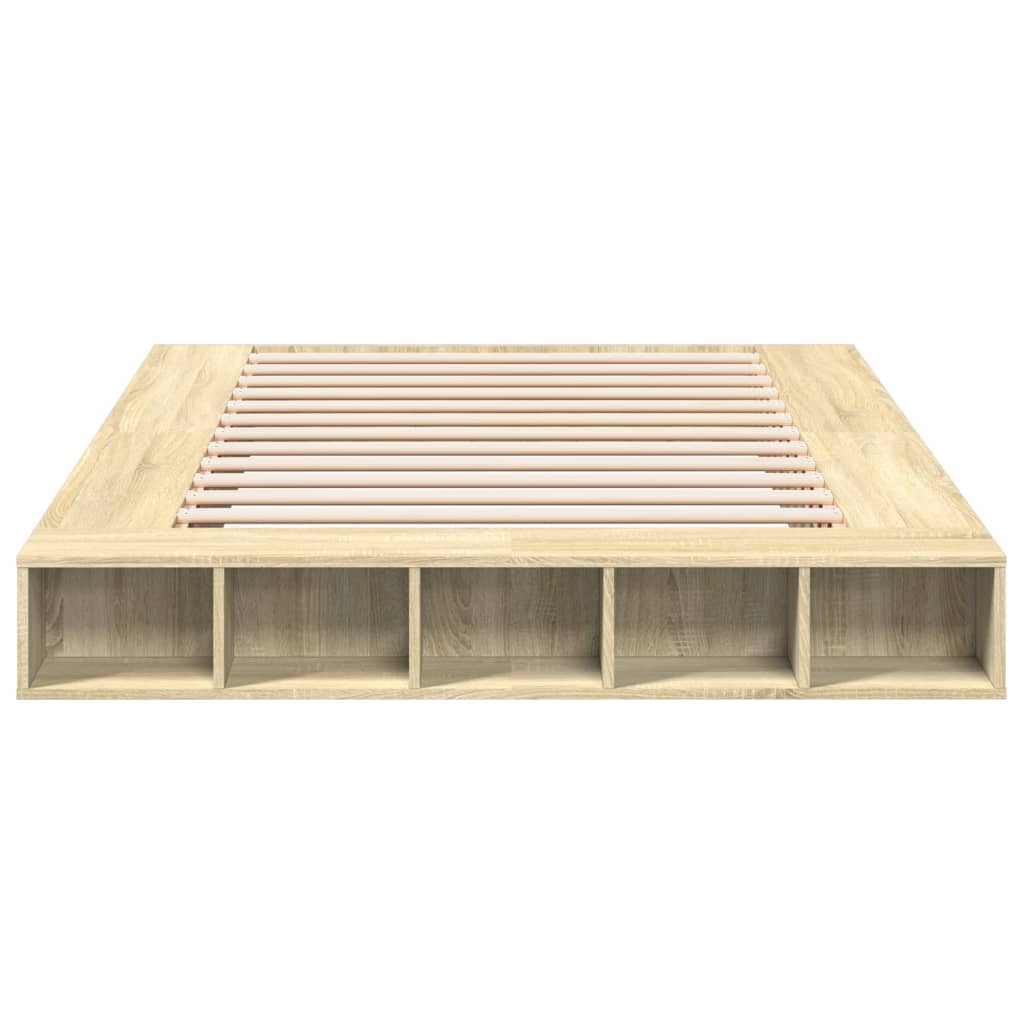 sengestel 150x200 cm konstrueret træ sonoma-eg