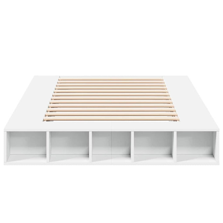 sengestel 135x190 cm konstrueret træ hvid
