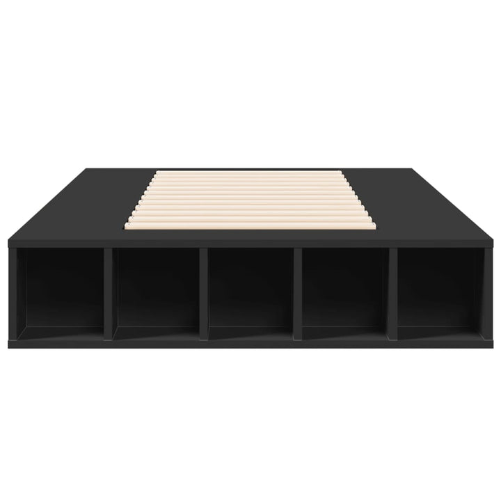 sengeramme 100x200 cm konstrueret træ sort