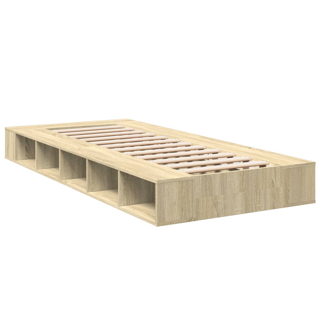 sengeramme 100x200 cm konstrueret træ sonoma-eg