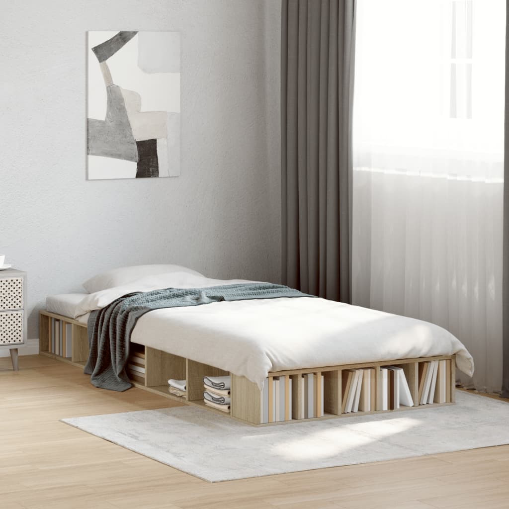 sengeramme 100x200 cm konstrueret træ sonoma-eg