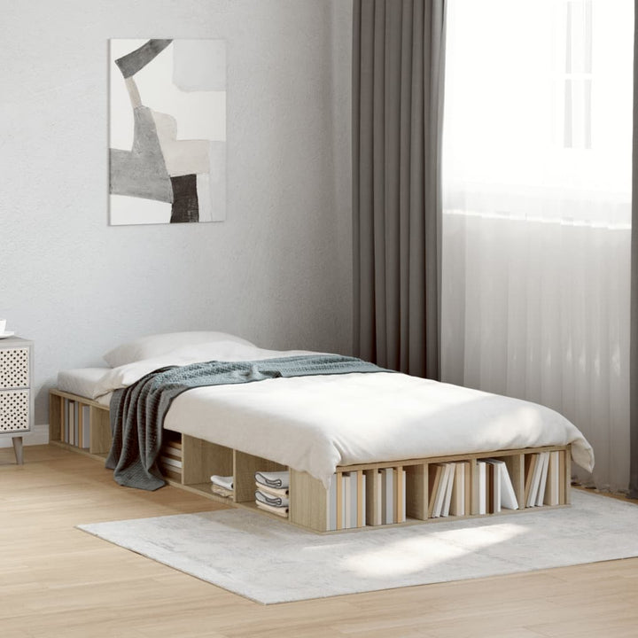 sengeramme 100x200 cm konstrueret træ sonoma-eg