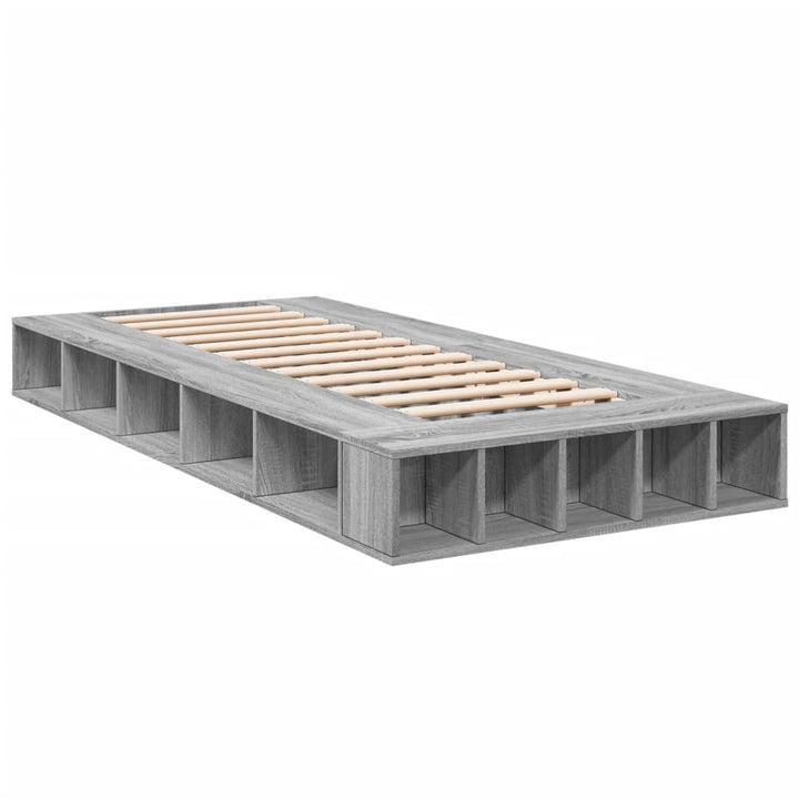 sengeramme 100x200 cm konstrueret træ grå sonoma-eg
