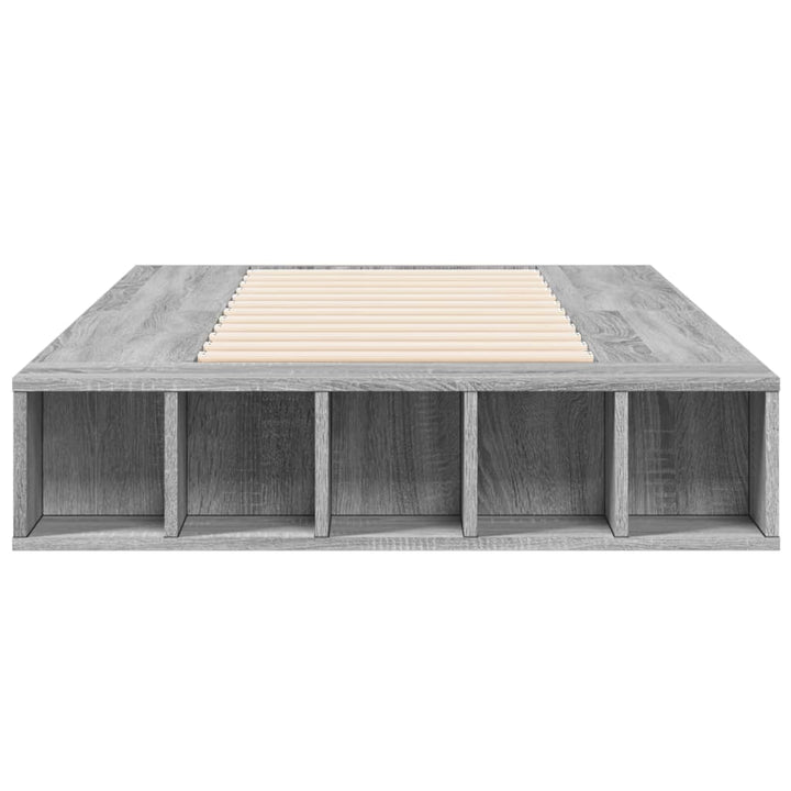 sengeramme 100x200 cm konstrueret træ grå sonoma-eg