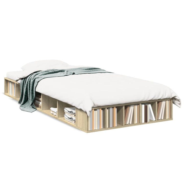 sengeramme 90x200 cm konstrueret træ sonoma-eg