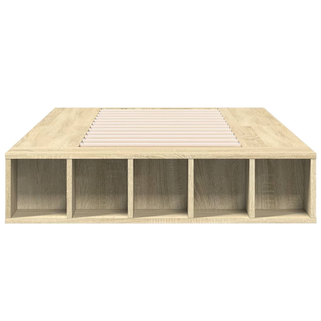 sengeramme 90x200 cm konstrueret træ sonoma-eg